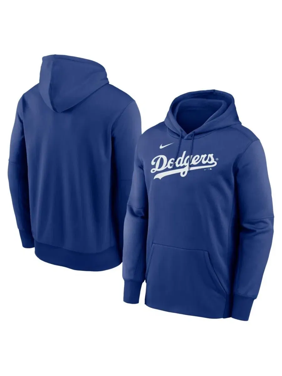 Мужская толстовка Therma с логотипом Los Angeles Dodgers Royal Nike