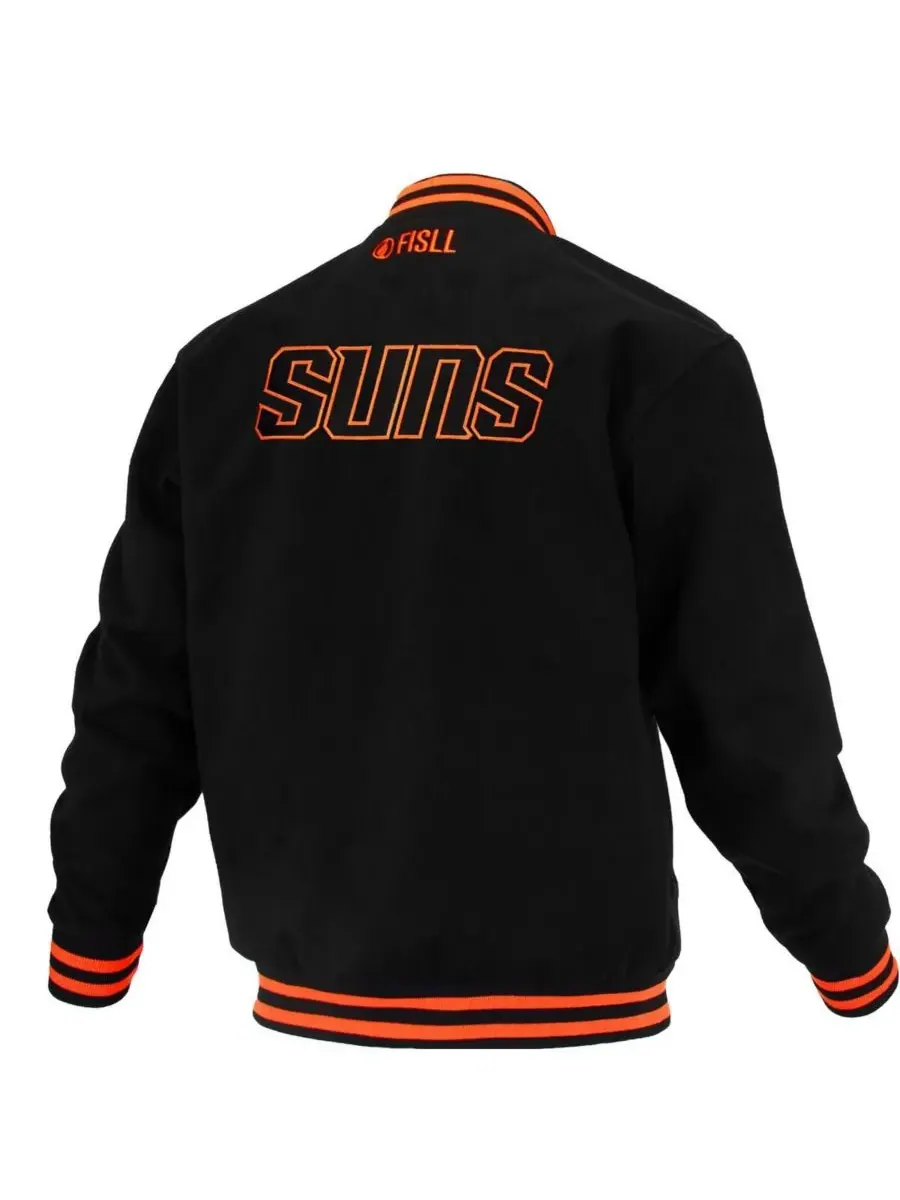 FISLL Мужская и женская черная куртка-бомбер Phoenix Suns с логотипом из коллекции Shadow — изображение 2 из 3, черный