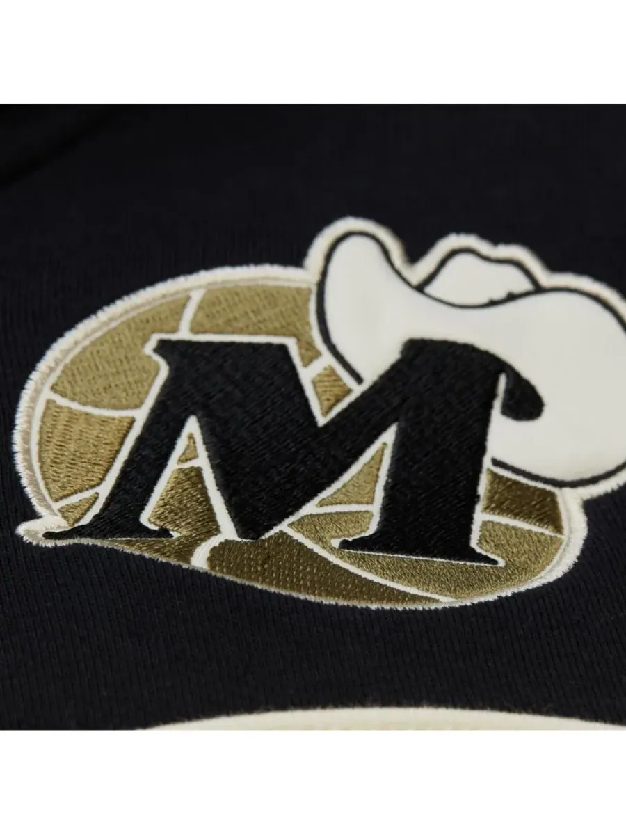 Mitchell & Ness Мужская толстовка с капюшоном оливкового цвета с логотипом Dallas Mavericks Double — изображение 3 из 5