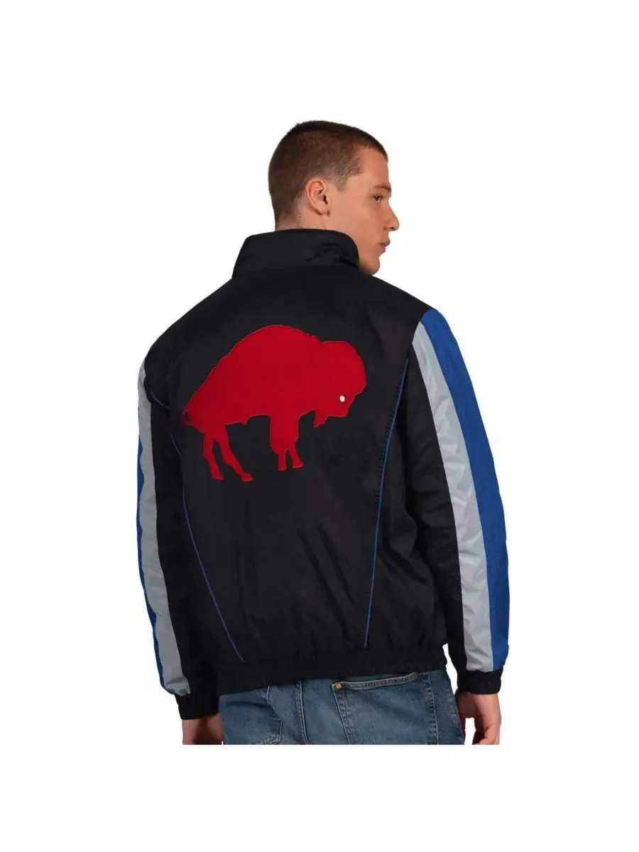 Starter Мужская черная куртка с винтажным логотипом Buffalo Bills Thursday Night Gridiron на молнии — изображение 2 из 2