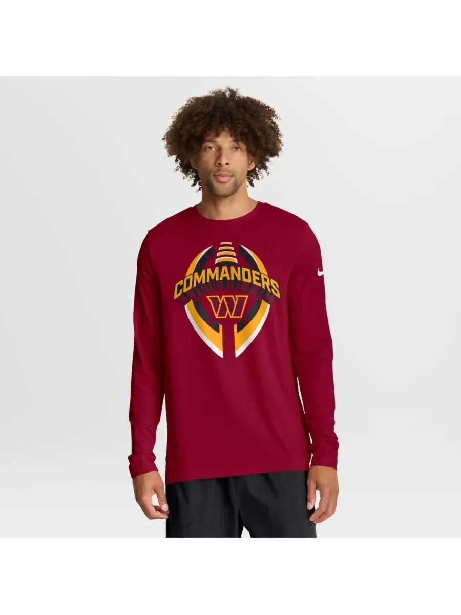 Nike Мужская бордовая футболка с длинным рукавом Washington Commanders Primetime Legend Icon