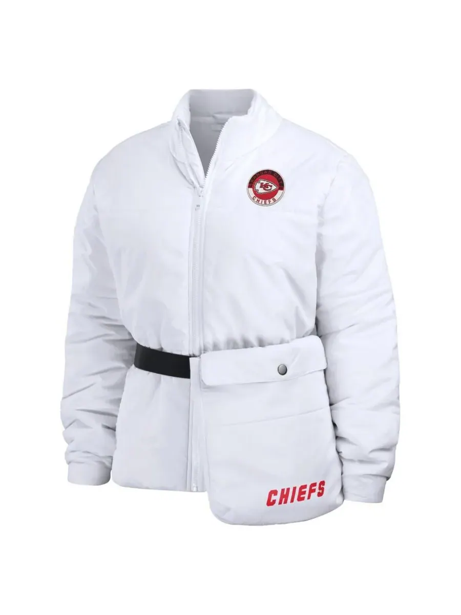 WEAR by Erin Andrews Женская белая пуховая куртка Kansas City Chiefs Packaway на молнии — изображение 2 из 4, белый