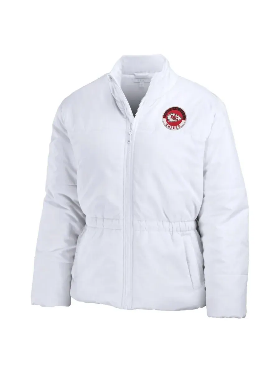WEAR by Erin Andrews Женская белая пуховая куртка Kansas City Chiefs Packaway на молнии — изображение 4 из 4, белый