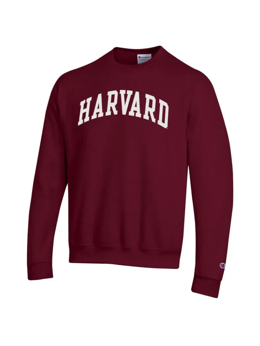 Champion Мужская флисовая толстовка Crimson Harvard Crimson Basic Arch — изображение 2 из 3, красный