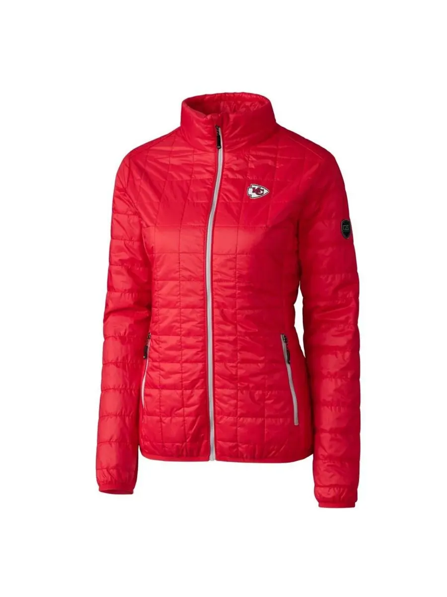 Cutter & Buck Женская красная пуховая куртка Kansas City Chiefs Rainier PrimaLoft Eco с утеплителем — изображение 3 из 3