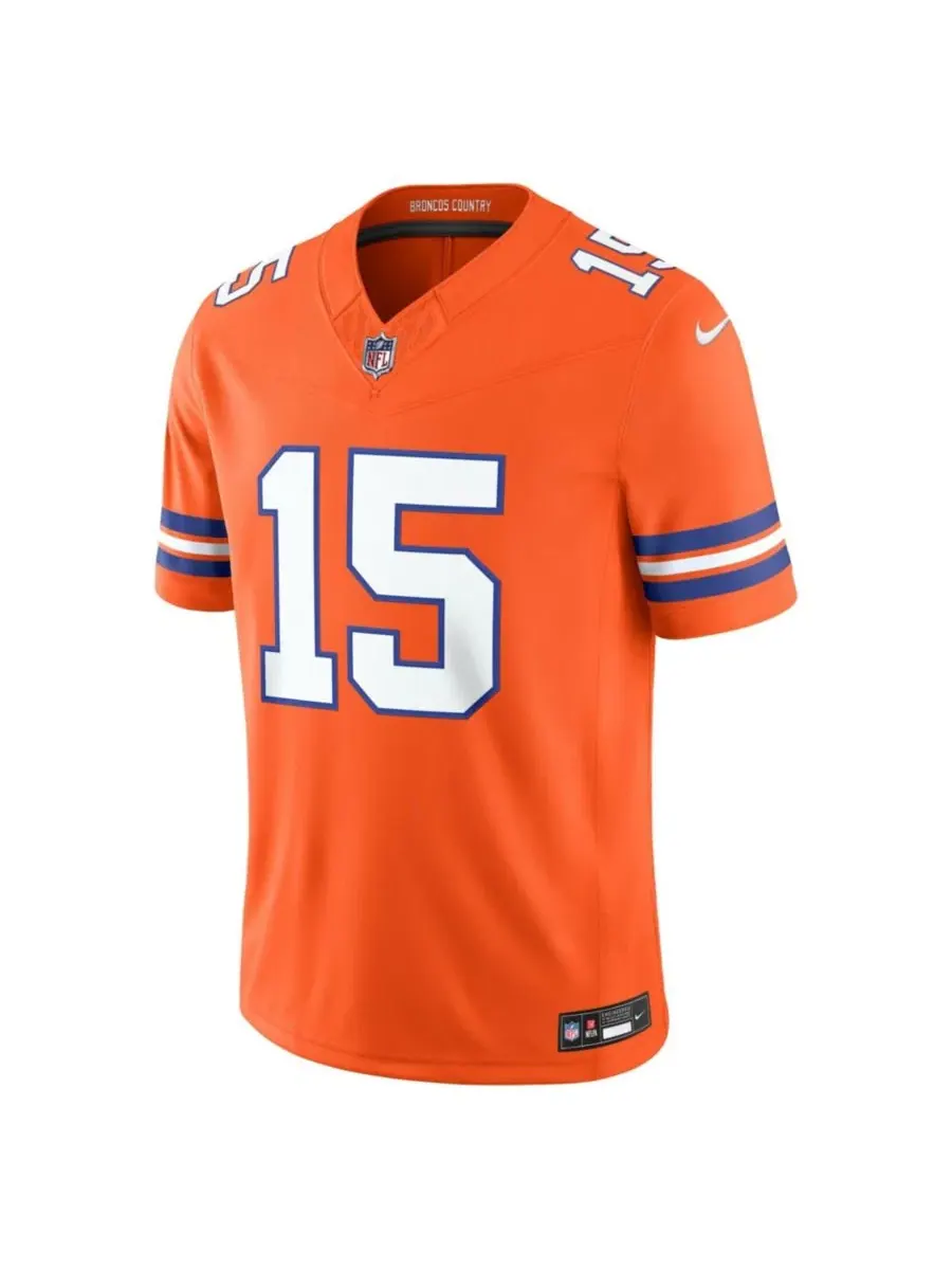 Мужская футболка с длинным рукавом Nike Denver Broncos Alternate Mile High Collection 1977 — изображение 2 из 2, оранжевый