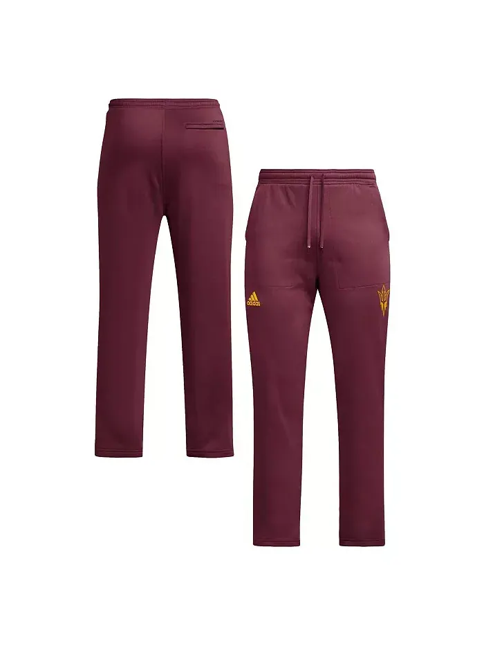 Мужские бордовые брюки Arizona State Sun Devils Open Hem AEROREADY adidas