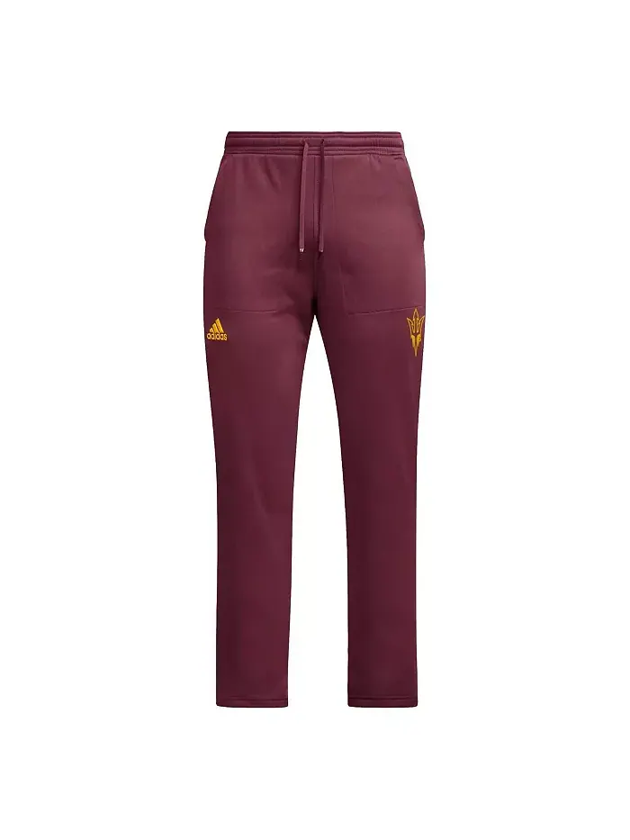 Мужские бордовые брюки Arizona State Sun Devils Open Hem AEROREADY adidas — изображение 3 из 3