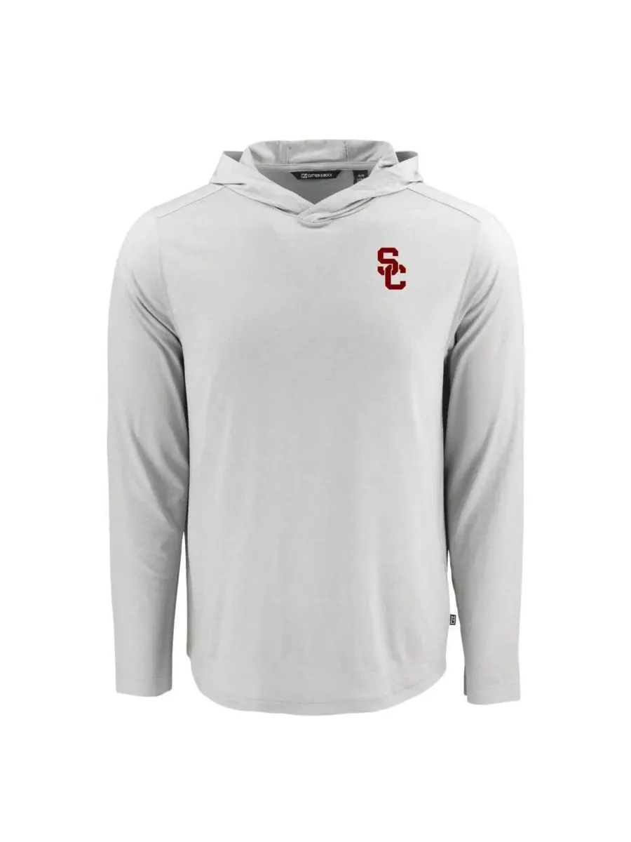 Худи с капюшоном с длинным рукавом USC Trojans Coastline Epic Comfort Eco Cutter & Buck — изображение 2 из 3, серый