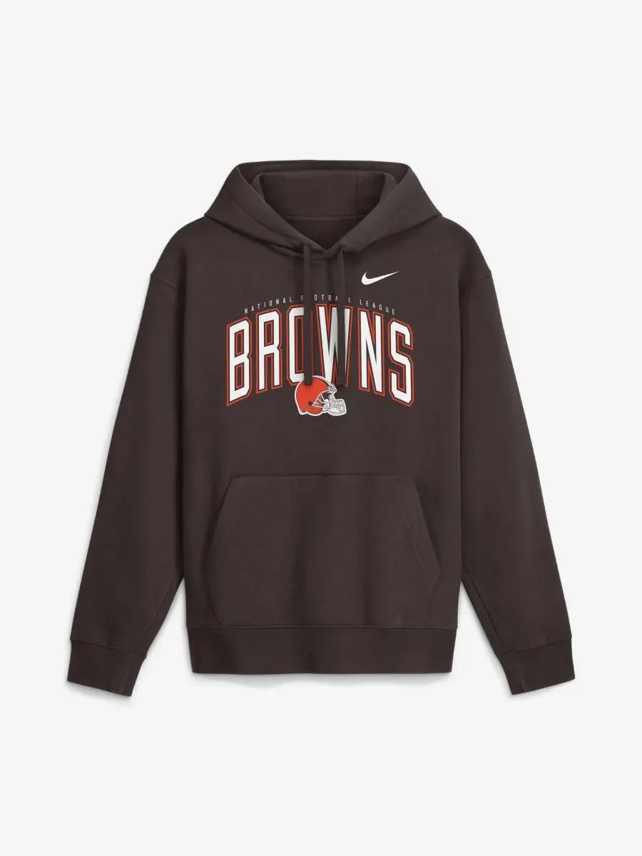 Толстовка на молнии с капюшоном Cleveland Browns Expect Victory Club Fleece Pullover Hoodie Nike