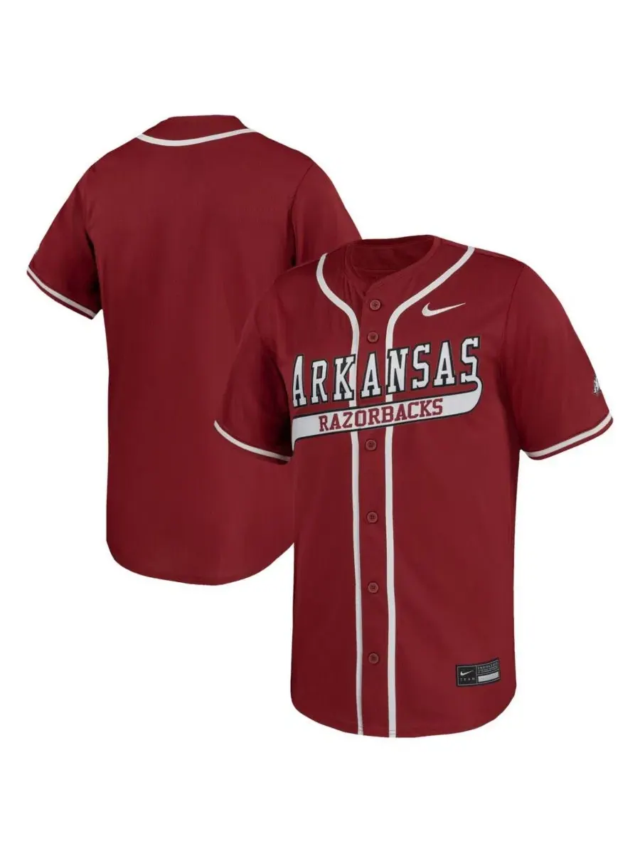 Мужская бейсбольная джерси с принтом Arkansas Razorbacks Nike