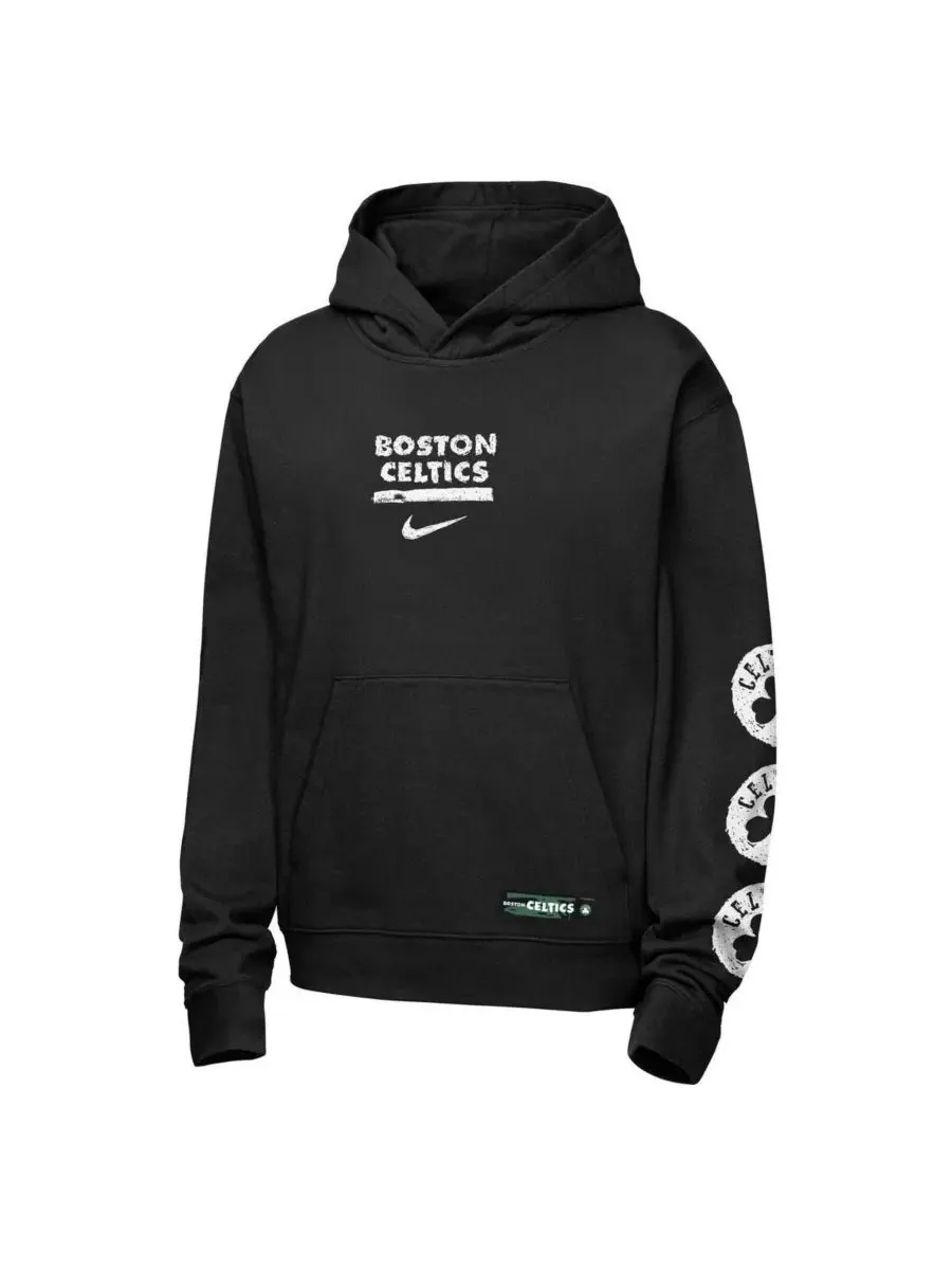 Худи Nike Boston Celtics с длинным рукавом — изображение 2 из 3, черный