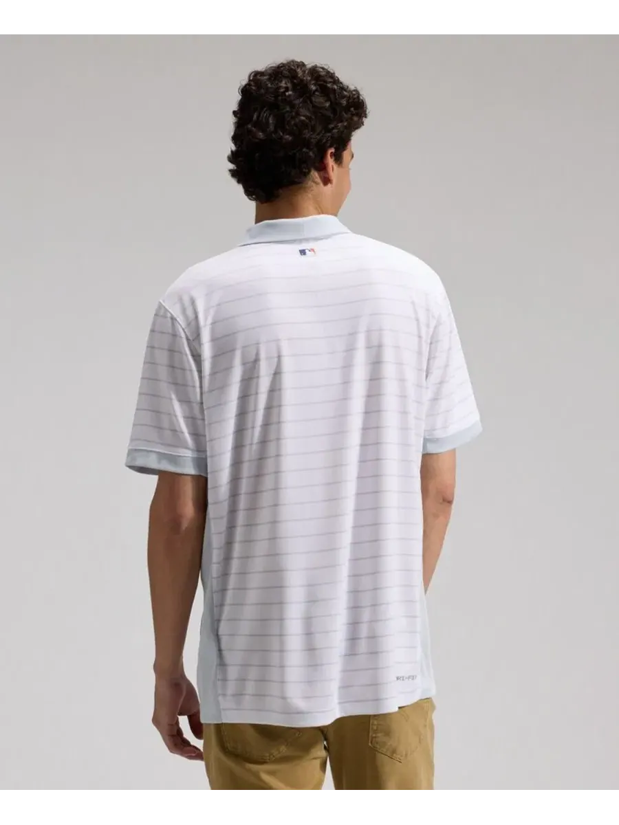 Поло Nike Authentic Collection Striped Victory Dri-FIT — изображение 4 из 4, белый