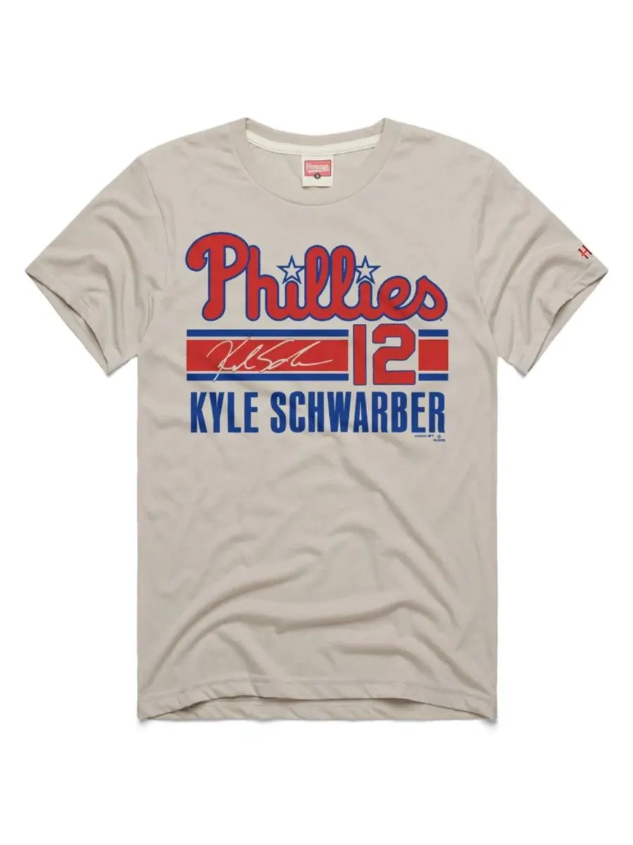 Футболка с длинным рукавом Kyle Schwarber Philadelphia Phillies Signature Homage