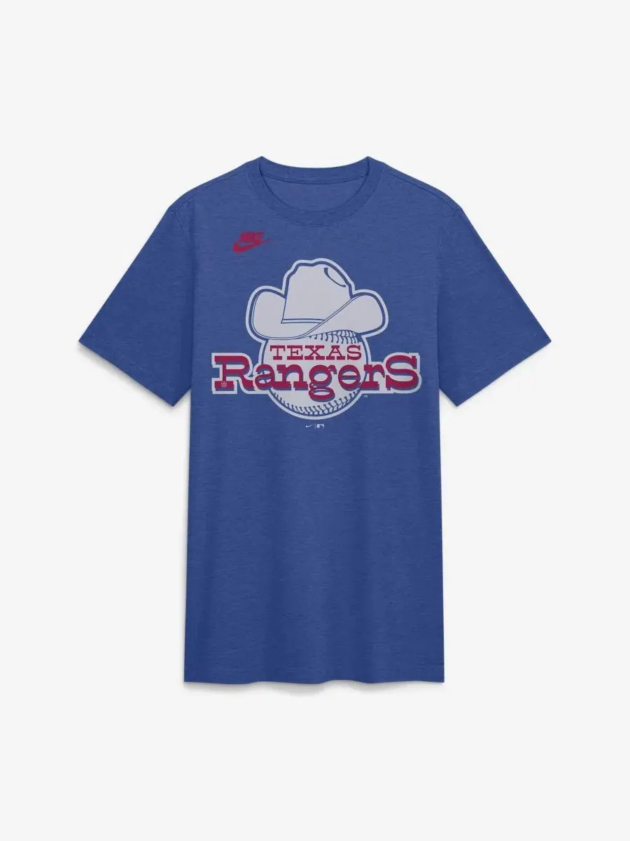 Футболка с длинным рукавом Cooperstown Logo Tri-Blend Nike — изображение 2 из 5, синий