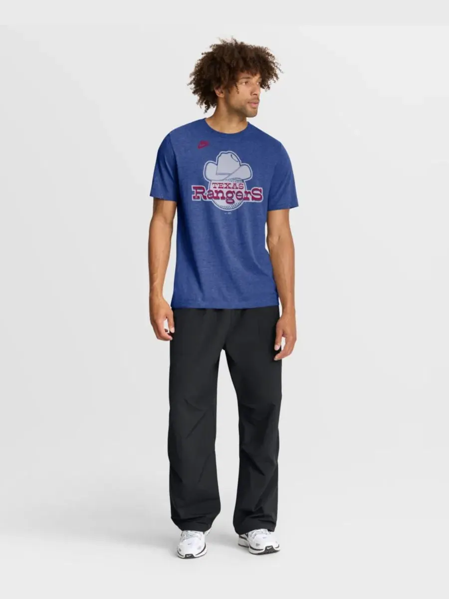 Футболка с длинным рукавом Cooperstown Logo Tri-Blend Nike — изображение 5 из 5, синий