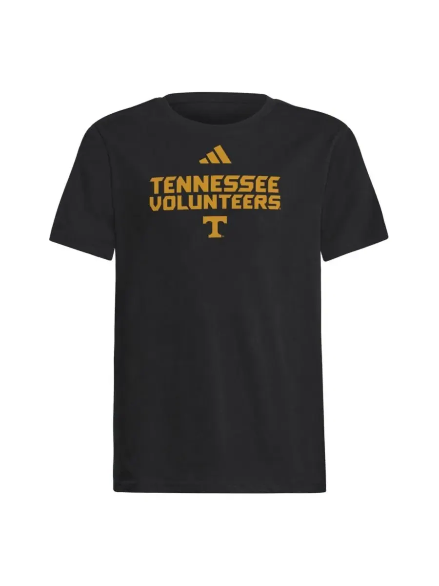 Футболка с принтом Wordmark Fresh Tennessee Volunteers Adidas — изображение 2 из 2, черный
