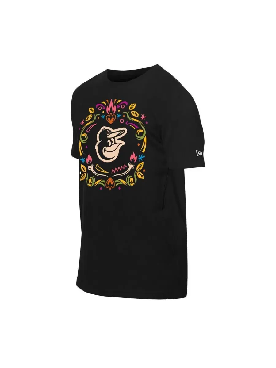 Футболка с принтом Día de los Muertos New Era — изображение 2 из 4, черный