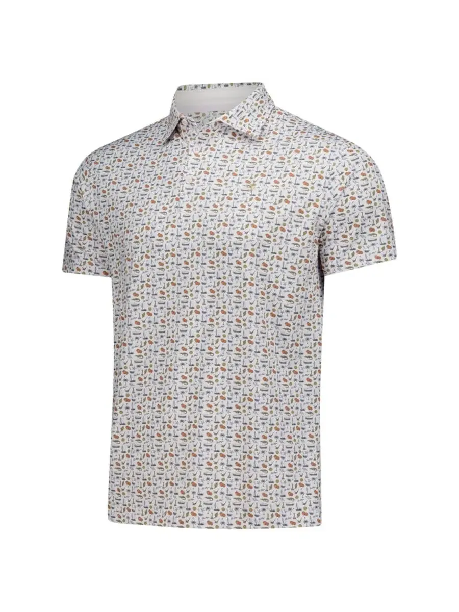 Мужское поло с принтом THE PLAYERS Florida Garb Barstool Golf — изображение 3 из 3, белый