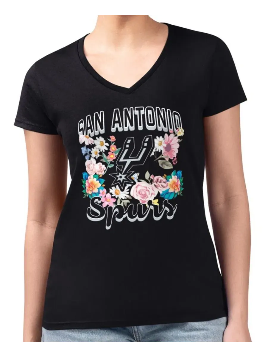 Футболка с V-образным вырезом с принтом Flowers Team Logo G-III 4Her by Carl Banks
