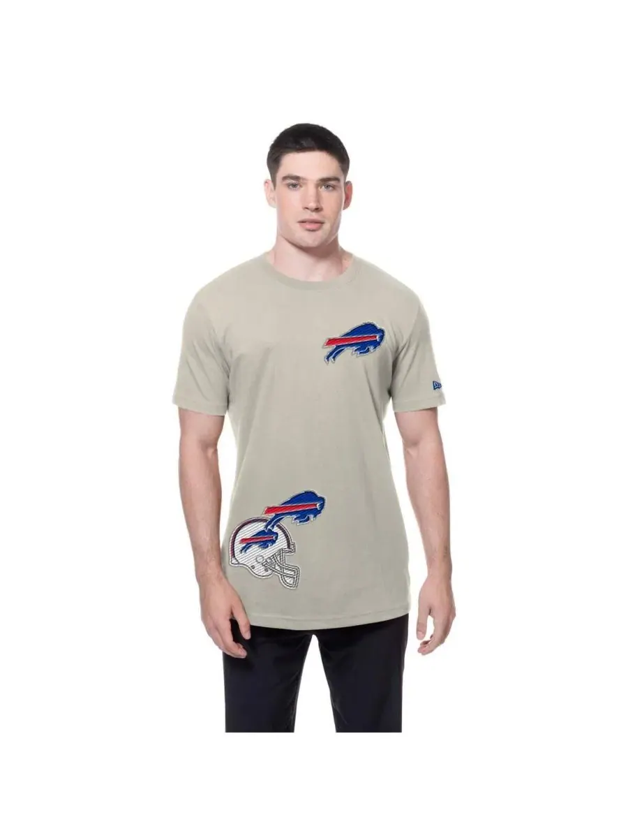 Футболка с эмблемами Buffalo Bills New Era — изображение 4 из 7, светлый бежевый