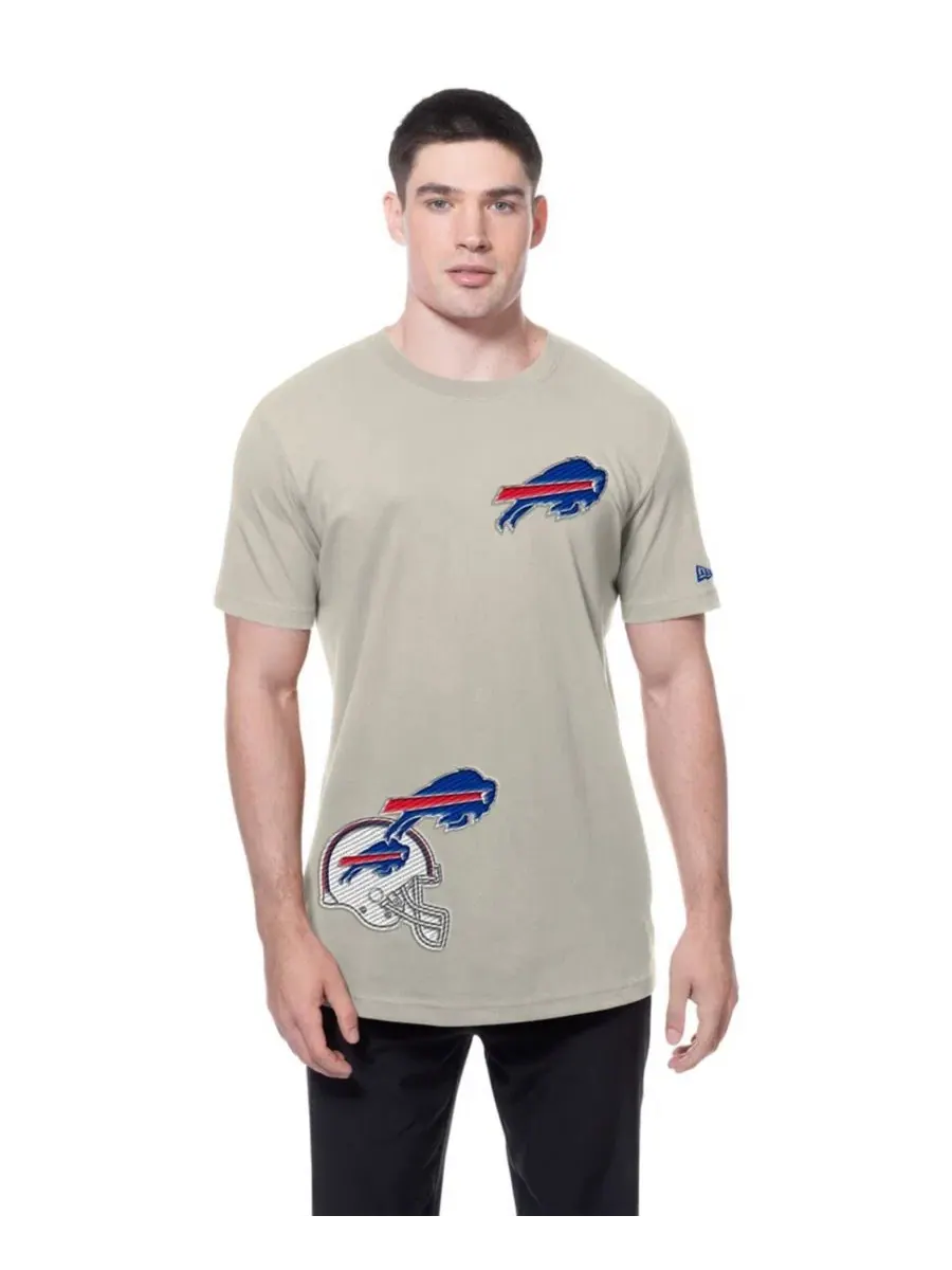 Футболка с эмблемами Buffalo Bills New Era — изображение 6 из 7, светлый бежевый