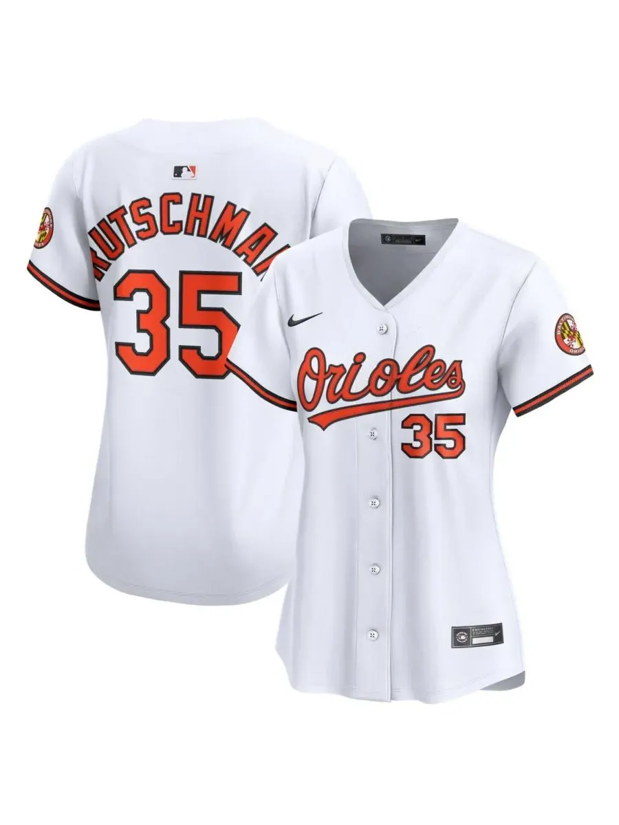 Nike Женская белая домашняя футболка игрока команды Baltimore Orioles Адли Рутшмана