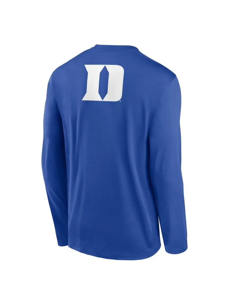 Nike Мужская футболка с длинным рукавом Royal Duke Blue Devils Primetime Campus 2-Hit Legend — изображение 3 из 3