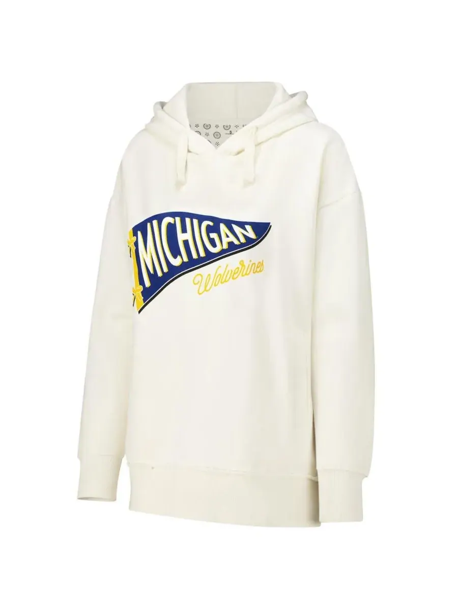 Pressbox Женская кремовая толстовка с капюшоном Marni с символикой команды Michigan Wolverines — изображение 2 из 3, бежевый