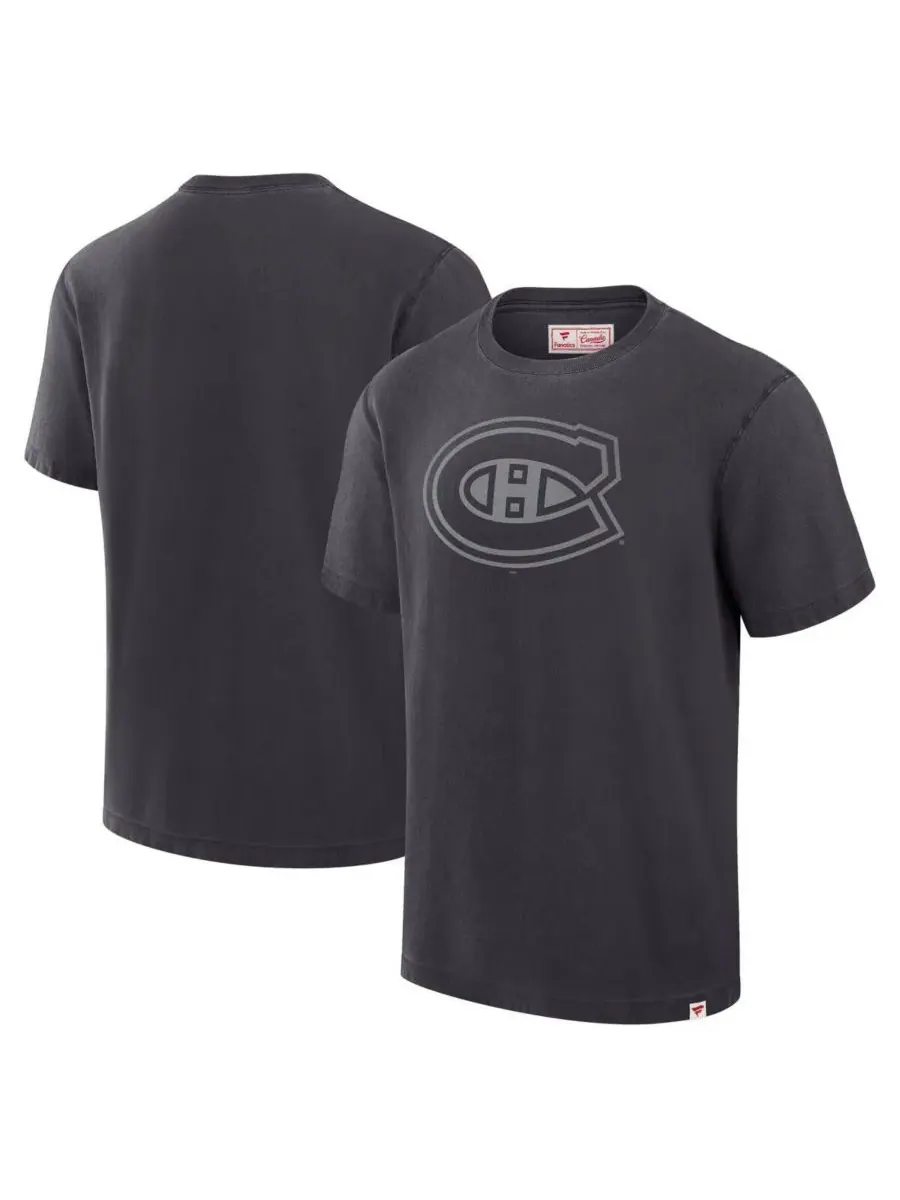 Fanatics Мужская черная футболка Montreal Canadiens, произведено в Канаде