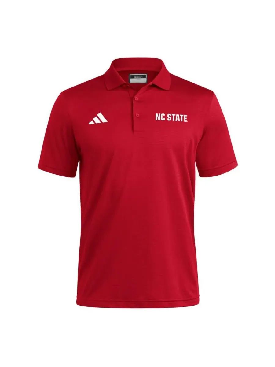 Adidas Мужская красная рубашка-поло NC State Wolfpack Ultimate 365 Ottoman — изображение 3 из 3, красный