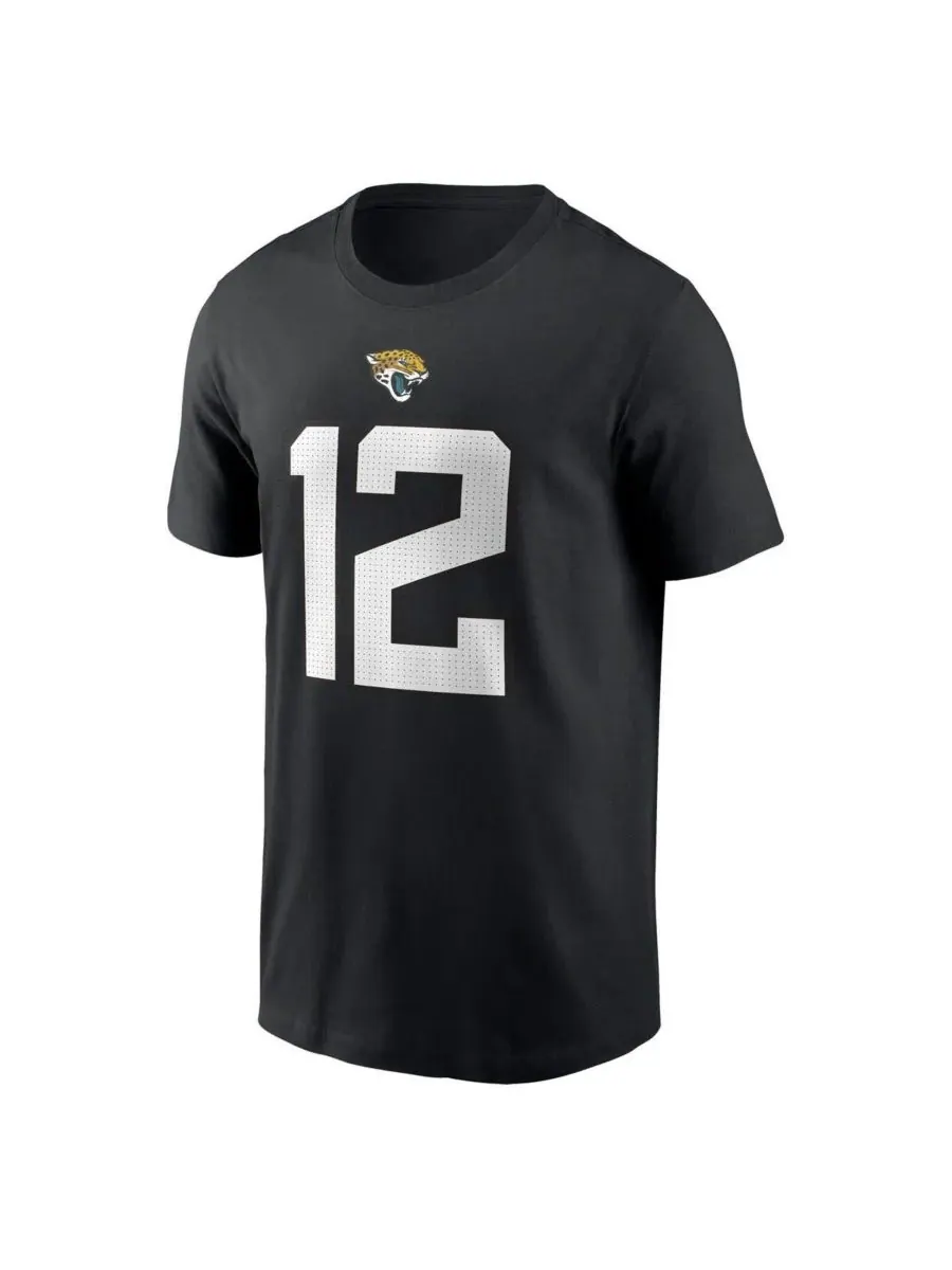 Nike Мужская черная футболка с именем и номером игрока команды Jacksonville Jaguars, выбранного в — изображение 2 из 3