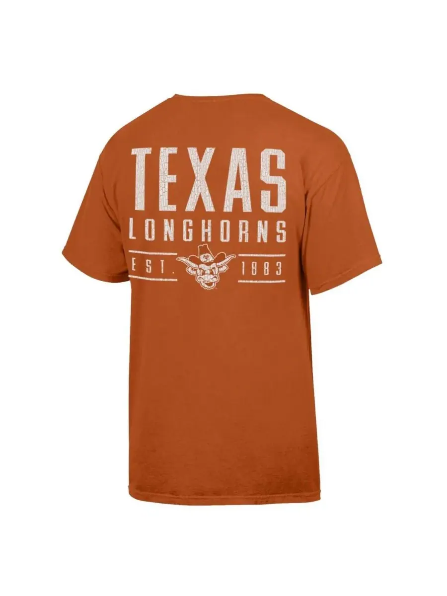 Comfortwash Мужская футболка Texas Longhorns ярко-оранжевого цвета с крупным названием команды — изображение 3 из 3