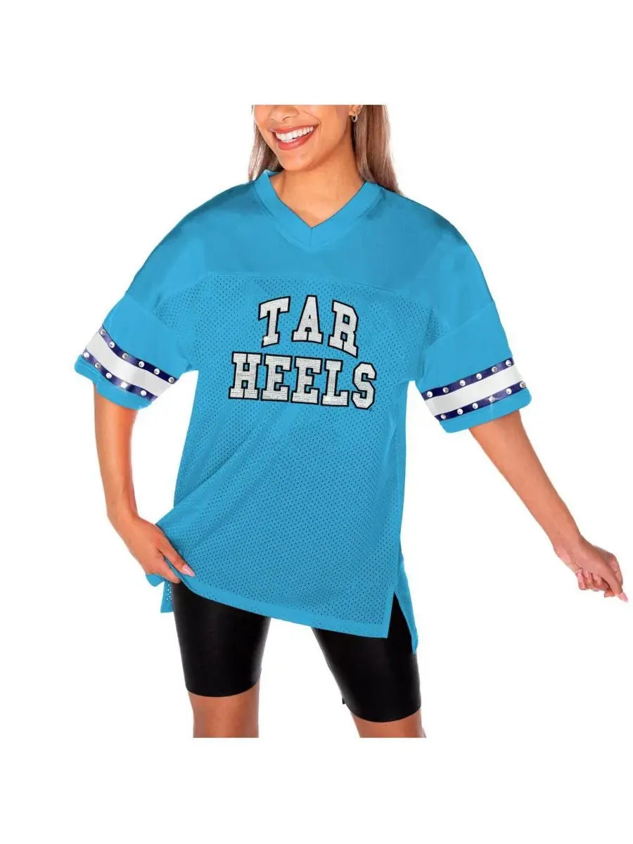 Gameday Couture Женская светло-голубая футболка North Carolina Tar Heels Until Kickoff со стразами — изображение 4 из 5