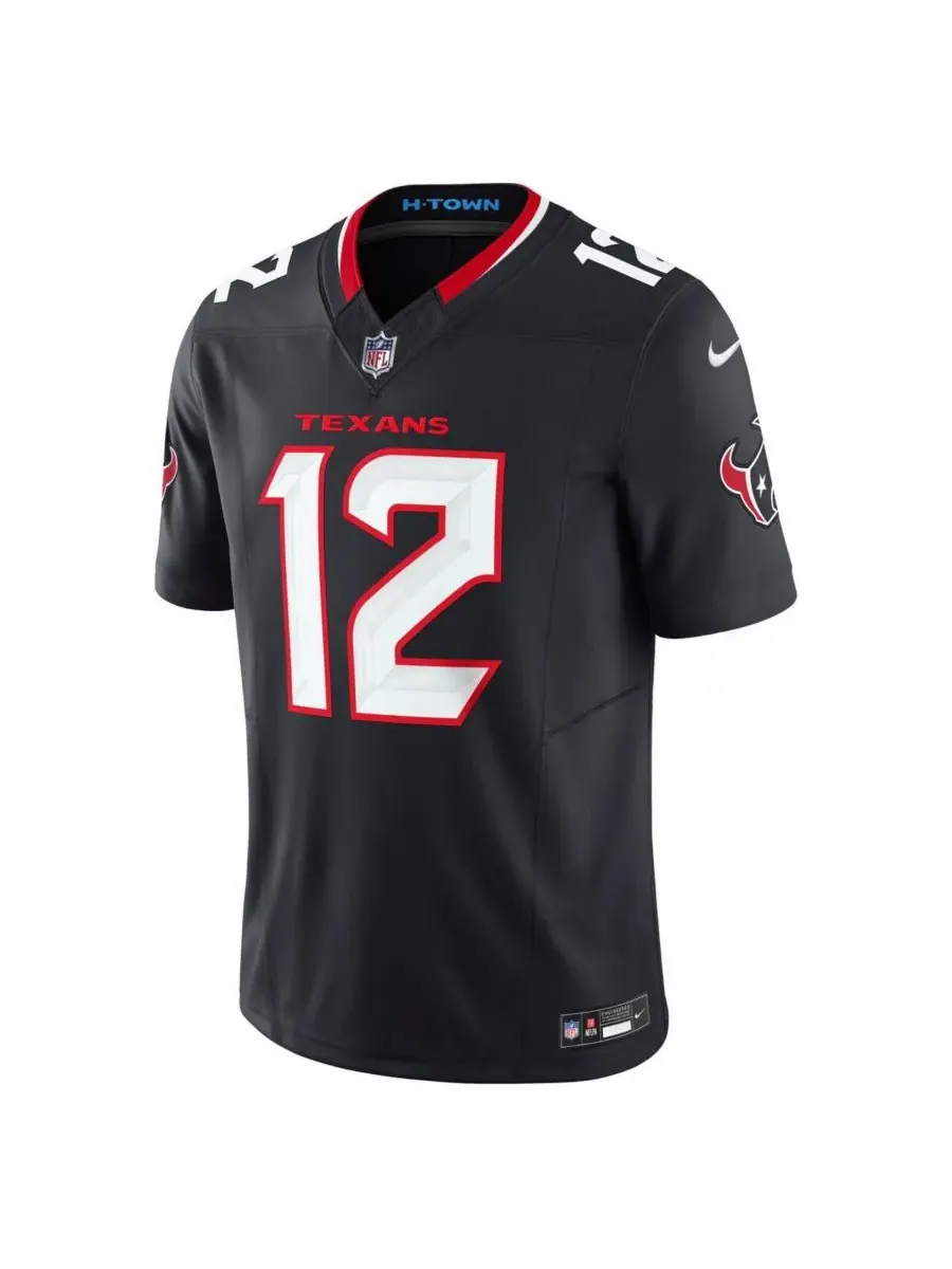 Nike Мужская футболка Nico Collins темно-синего цвета с символикой команды Houston Texans Team — изображение 2 из 3