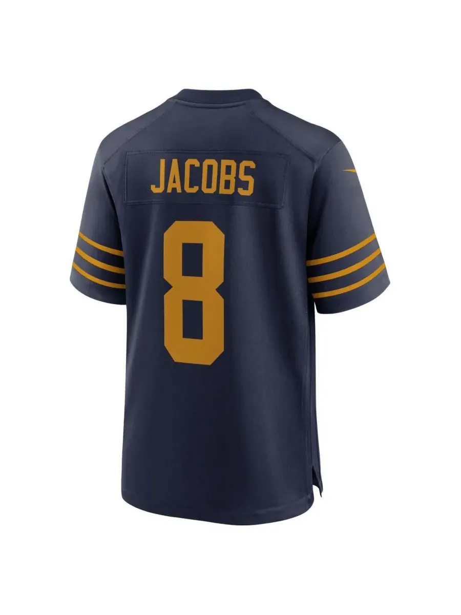 Nike Мужская темно-синяя игровая майка Джоша Джейкобса команды Green Bay Packers, посвященная — изображение 2 из 3