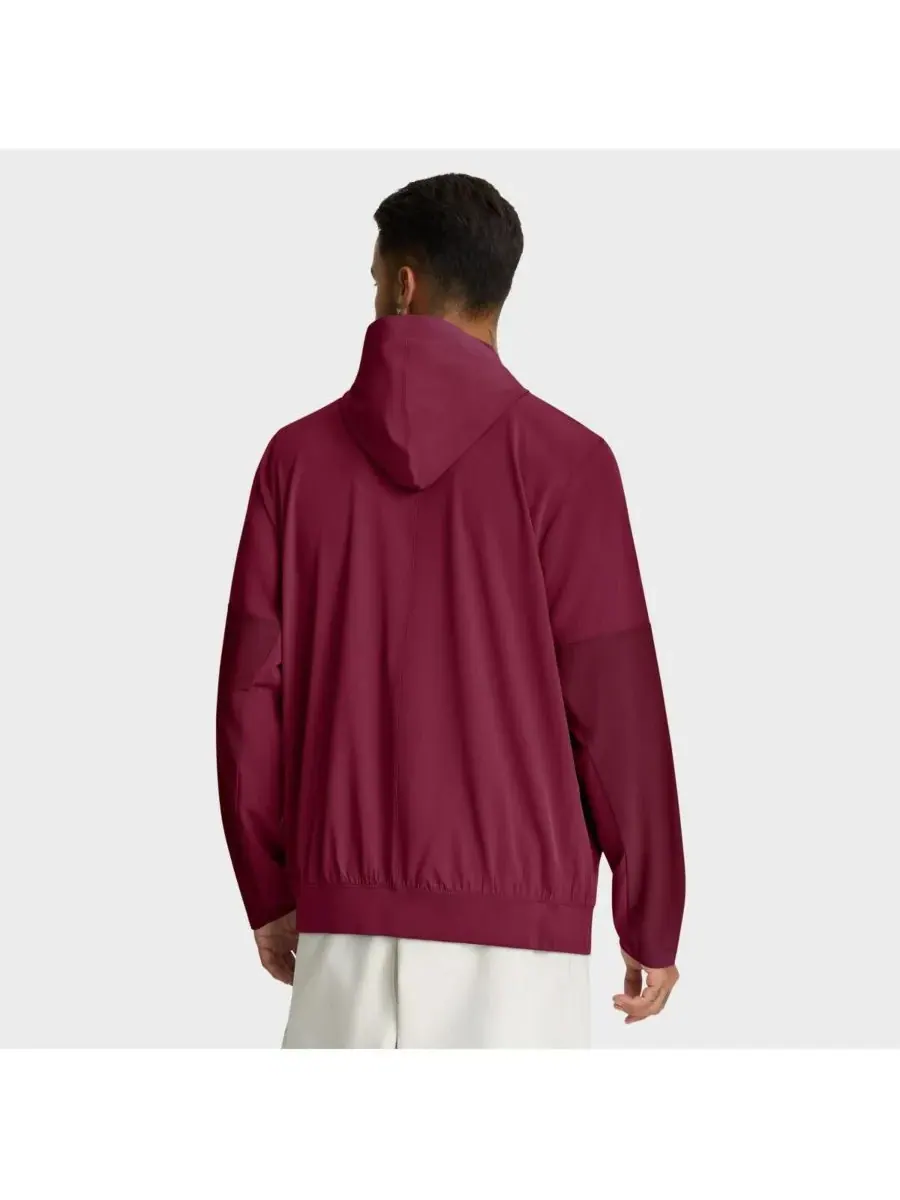 Nike Мужская куртка-анорак с капюшоном на молнии, цвета граната, с символикой команды Florida State — изображение 5 из 5