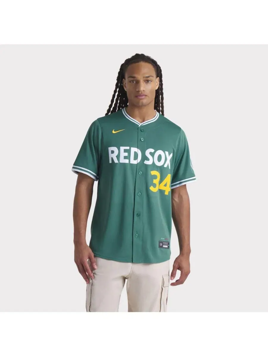 Мужская бейсбольная джерси Nike David Ortiz Green Boston Red Sox 2025 City Connect Limited Player — изображение 4 из 5