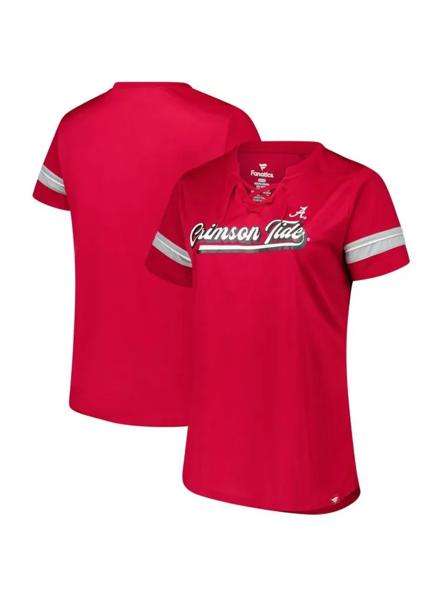 Fanatics Женская футболка с завязками большого размера "Crimson Alabama Crimson Tide" цвета