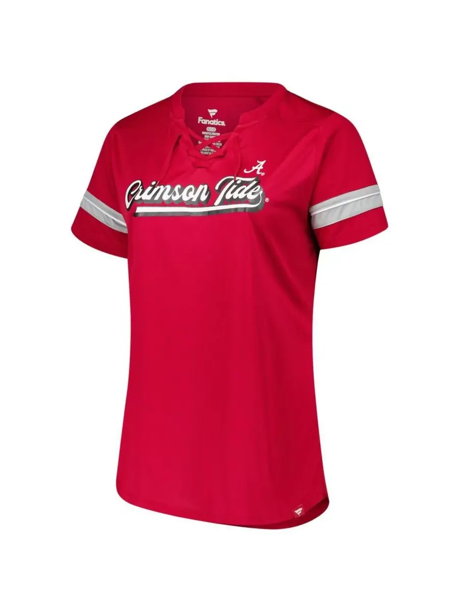 Fanatics Женская футболка с завязками большого размера "Crimson Alabama Crimson Tide" цвета — изображение 3 из 3, красный