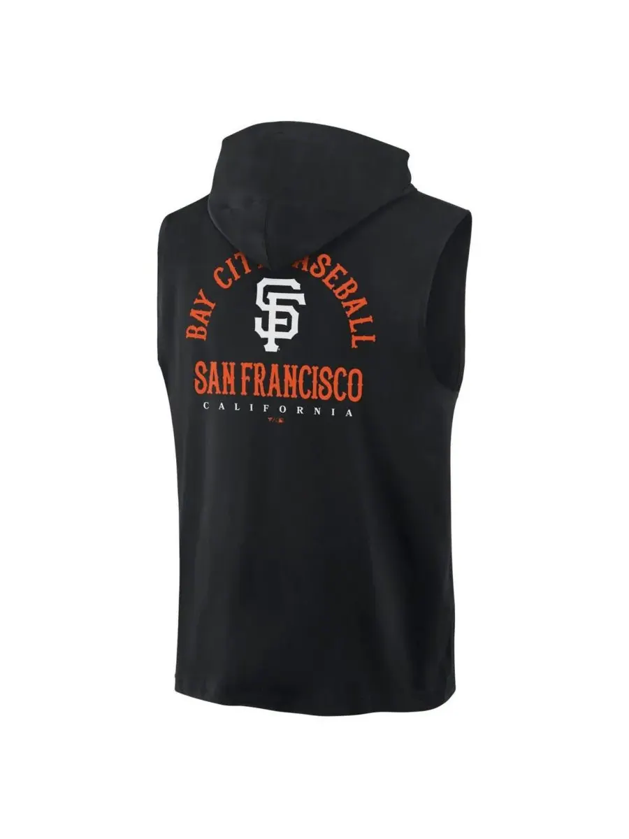 Fanatics Мужская черная толстовка без рукавов San Francisco Giants Fire Speed — изображение 3 из 3, черный
