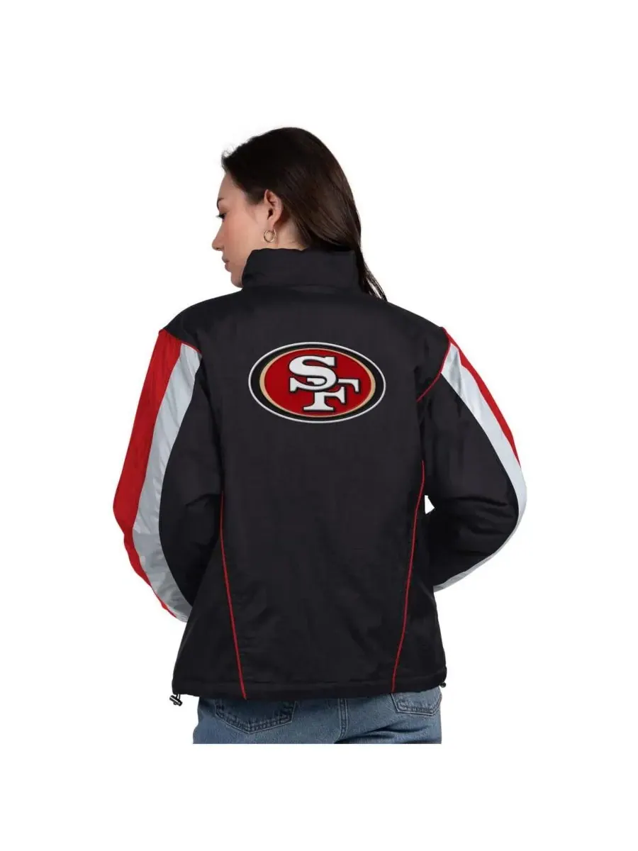 Starter Женская черная/алая куртка San Francisco 49ers Thursday Night Gridiron с застежкой-молнией — изображение 2 из 2