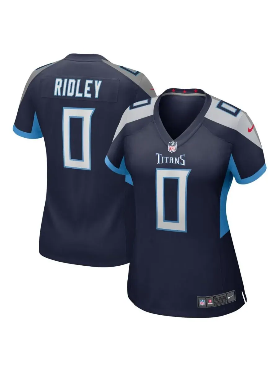 Nike Женская игровая футболка Calvin Ridley Navy Tennessee Titans