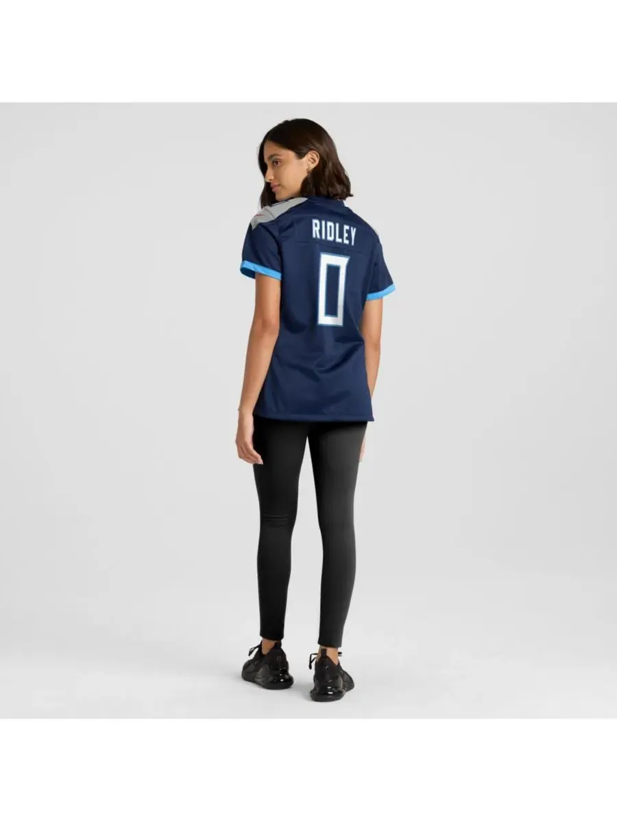 Nike Женская игровая футболка Calvin Ridley Navy Tennessee Titans — изображение 3 из 5, темно-синий