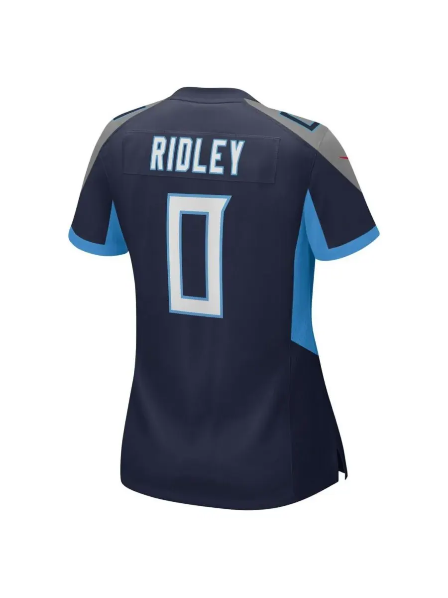 Nike Женская игровая футболка Calvin Ridley Navy Tennessee Titans — изображение 4 из 5, темно-синий