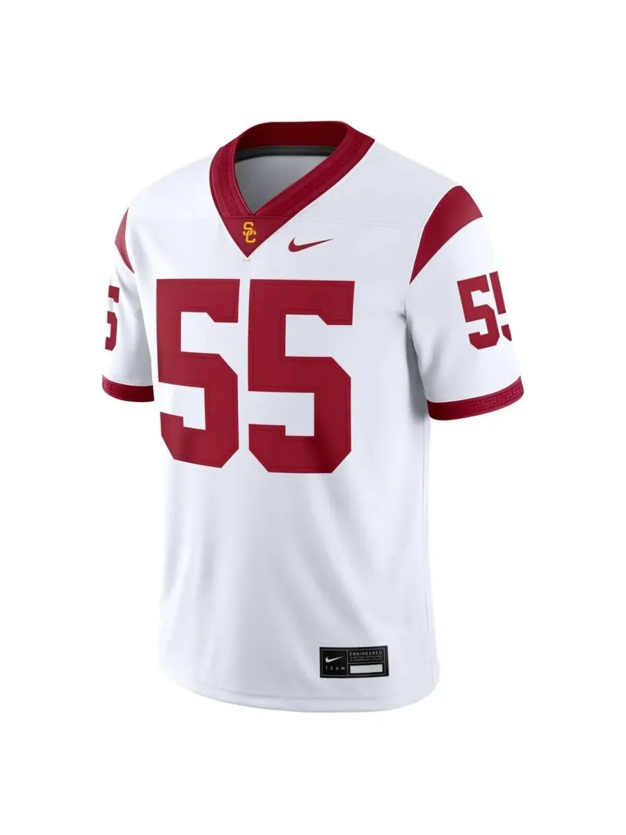 Nike Мужская белая выездная игровая футболка USC Trojans, размер 55 — изображение 2 из 3, белый