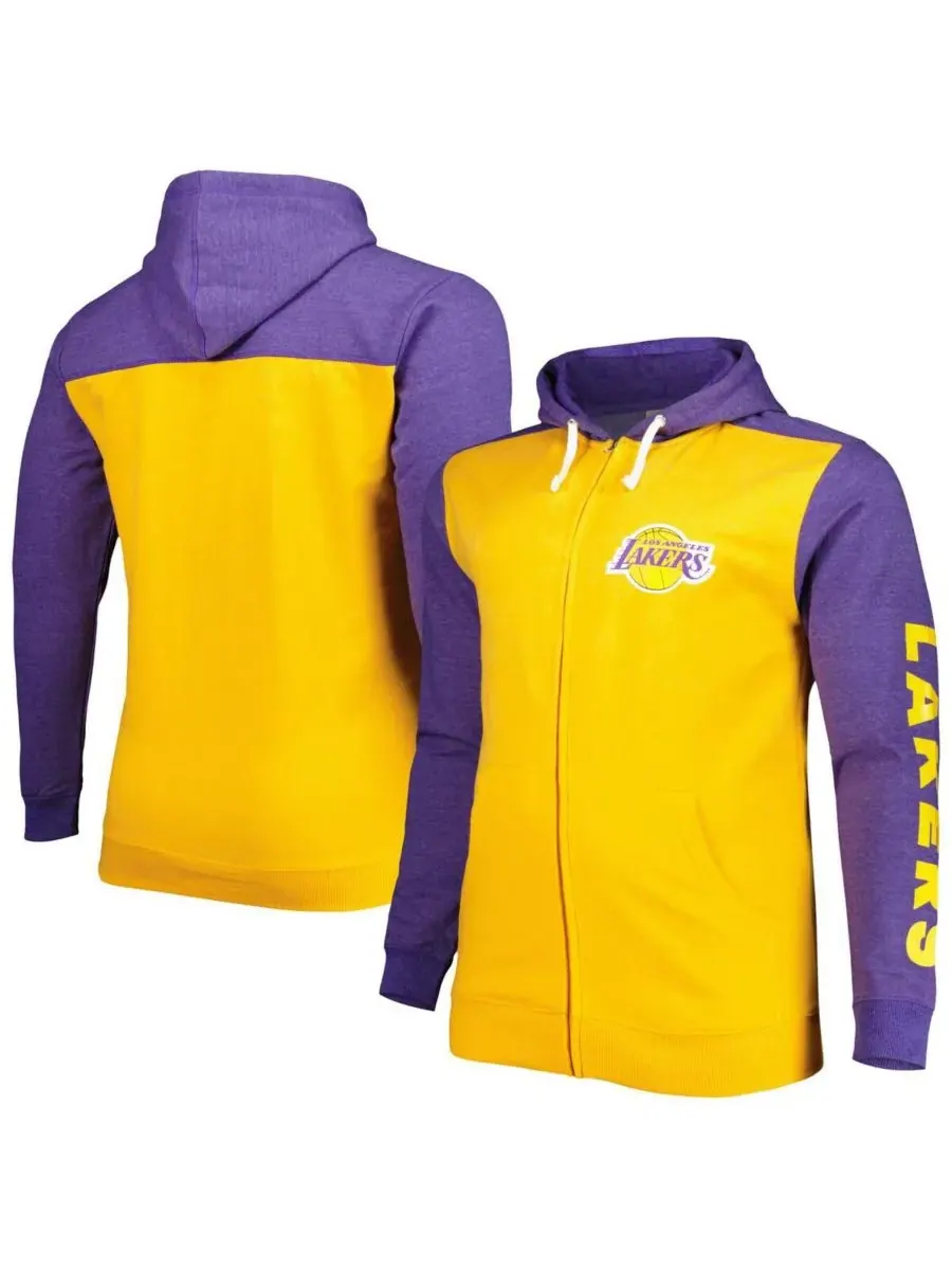 Fanatics Мужская толстовка на молнии с изображением команды Los Angeles Lakers
