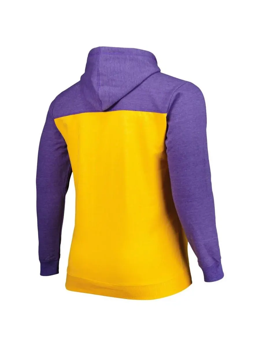 Fanatics Мужская толстовка на молнии с изображением команды Los Angeles Lakers — изображение 2 из 3, золотистый фиолетовый