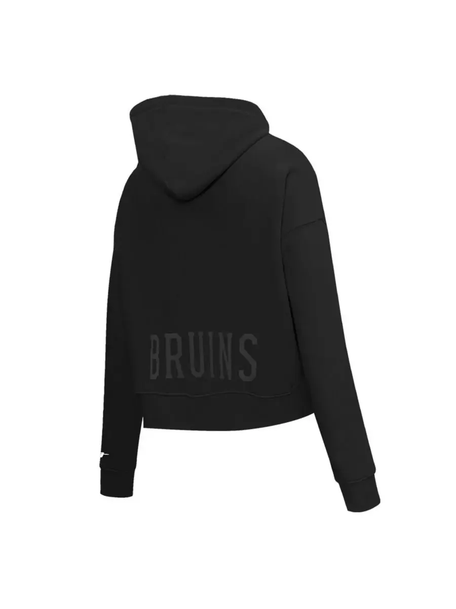 Pro Standard Женская черная укороченная толстовка с капюшоном Boston Bruins Jewels — изображение 2 из 5, черный
