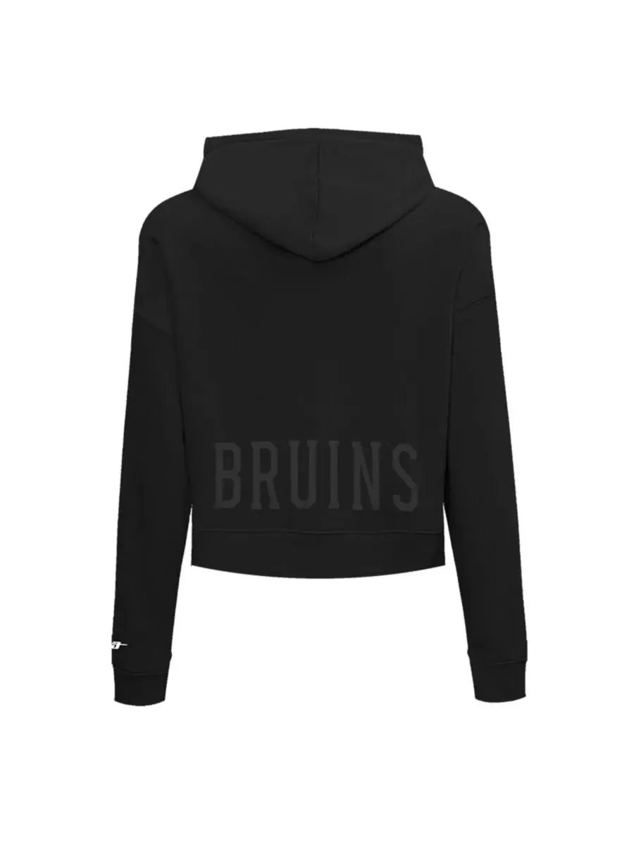 Pro Standard Женская черная укороченная толстовка с капюшоном Boston Bruins Jewels — изображение 3 из 5, черный